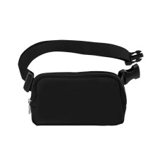 Bolsa de cintura transversal unissex, mini bolsa de cinto com zíper duplo e alça ajustável para uso diário, atividades ao ar livre, viagens e