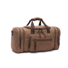 Duffle Bag Unisex Canvas Holdall Large Capacity Carry On Duffle Coffee Weekender Travel Tote