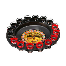 Shot Spinning Roulette Game Set Shot Glass Roulette Game for Party Drinking Roulette Casino Board Drinking Game