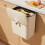 Living And Home 9L Hanging Waste Bin Dustbin Kitchen Trash Bin with Lid 1