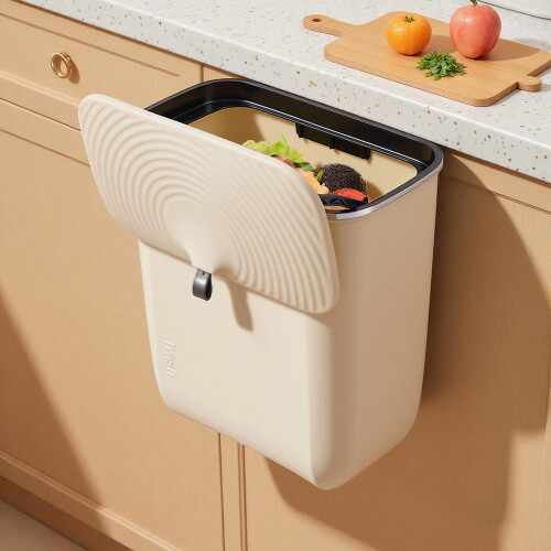 Living And Home 9L Hanging Waste Bin Dustbin Kitchen Trash Bin with Lid