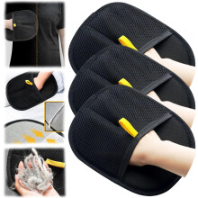 Double Sided Pet Grooming Gloves, Static Removal, Cat Grooming (Pack of 3)