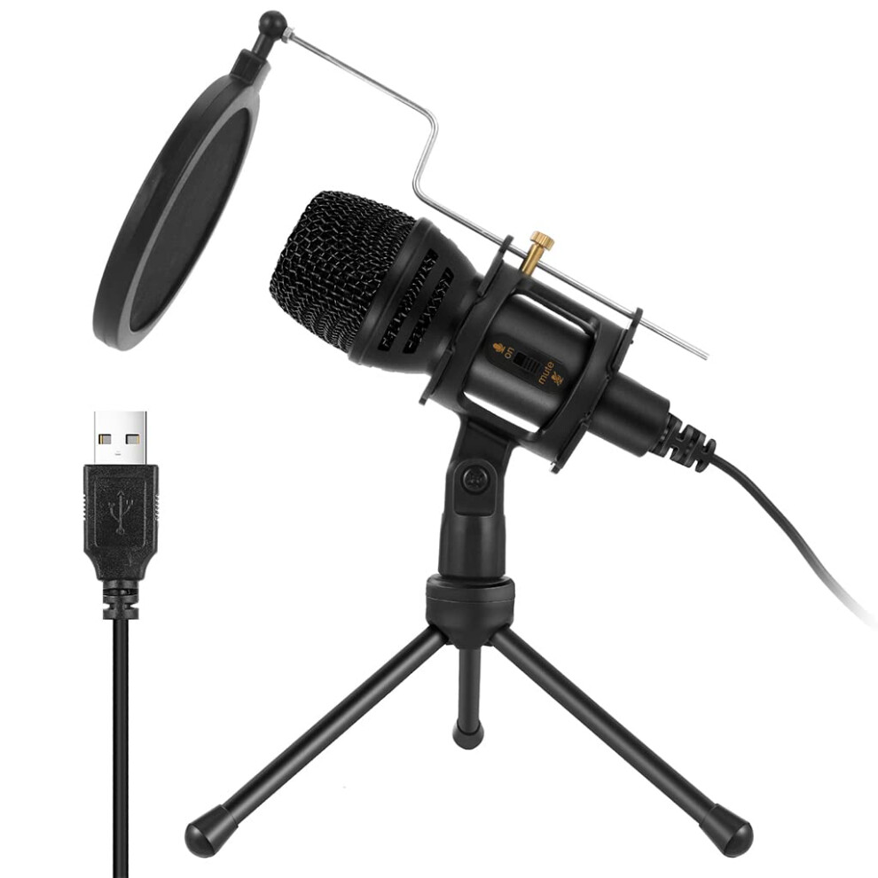 1Set Usb Condenser Microphone Desktop Condenser Microphone Plug For Gaming Can Be Connected To Various Devices 9001264367855
