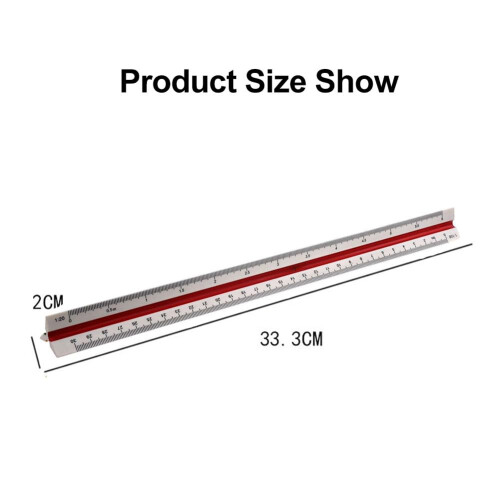 Plastic Scale Ruler, Triangular, Metric Scales, 1:201:125, 30 cm 1