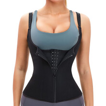 Corset shapewear voor vrouwen, buikcorrigerende waist trainer met spiraalvormige stalen baleinen, ademende stof, verstelbaar compressievest met