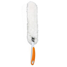 Varinha removedora de pelos de animais, cabo ergonômico confortável, comprimento extra grande, espanador de microfibra para superfícies duras,