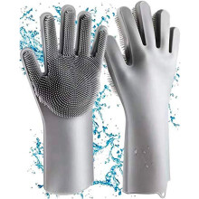 Toque mágico: Guantes de silicona para fregar, resistentes al calor, reutilizables, antideslizantes, ecológicos, hipoalergénicos, para cocina,