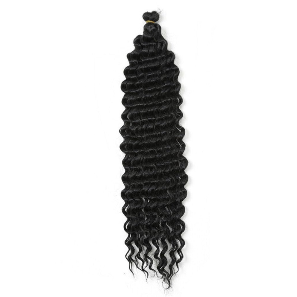 Unisex 22Inch Deep Wave Twist Crochet Hair Natural Synthetic Braid Afro Curly Ombre 1B Crochet Extensions 1Pcs/Lot