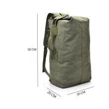Duffelrugzak voor outdooravonturen, grote tactische militaire tas met opening aan de bovenkant en drukknoopsluiting, gemaakt van stevig canvas met