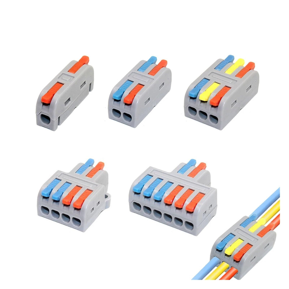 10Pcs Fast Wiring Cable Connectors Compact Splitter Electrical Conductors Pushin Home Terminal Block(M42) 10Pcs M42 9119770210203