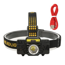 Wiederaufladbare Stirnlampe, superhell, wasserdicht, hohe Lichtstärke, Bewegungssensor und lange Akkulaufzeit, LED-Stirnlampe für Aktivitäten bei