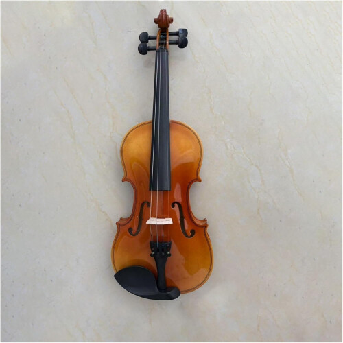 Beginner violin for adults, 4/4 size, fully pressed solid wood (yellow, 3/4) 3/4 yellow 2