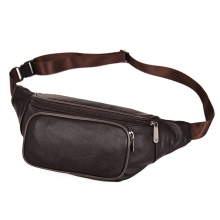 Crossbody kabelka, stylová ledvinka z pravé kůže s několika kapsami a nastavitelným páskem pro outdoorové aktivity, voděodolná a