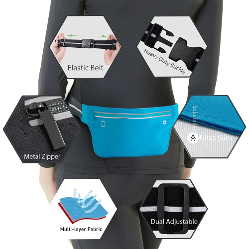 Ζώνη τρεξίματος με ανακλαστικό σχεδιασμό για γυναίκες άνδρες, λεπτή θήκη μέσης 2