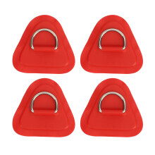 4 Stück D-Ring-Patch, Edelstahl-D-Ring-Pad für