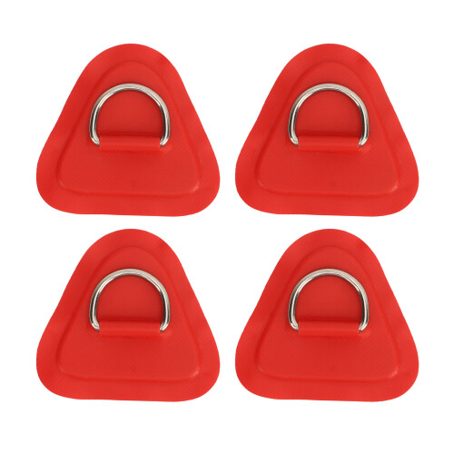 4 Stück D-Ring-Patch, Edelstahl-D-Ring-Pad für