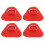 4 Stück D-Ring-Patch, Edelstahl-D-Ring-Pad für 8