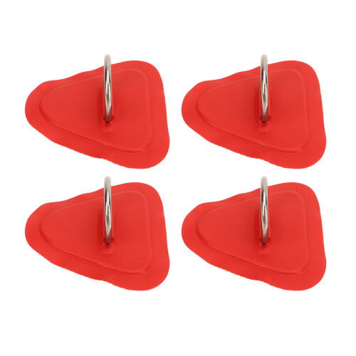 4 Stück D-Ring-Patch, Edelstahl-D-Ring-Pad für 2