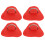 4 Stück D-Ring-Patch, Edelstahl-D-Ring-Pad für 5