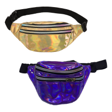 Felgekleurde heuptas, verstelbaar en comfortabel, retro-uitstraling, metallic kleur die glinstert in het licht, hoogwaardig materiaal, waterdicht