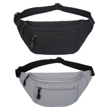Innovative crossbody-mavetasker, tre lommer, plusstørrelses bæltetaske, håndfri justerbar rem til alsidige udendørsaktiviteter (2-pak)