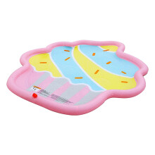 Sprinkler Splash Pool for Kids, Water Play Mat with Splash Pool, Portable Water Play Mat for Lawns, Campgrounds, and Outdoor Games
