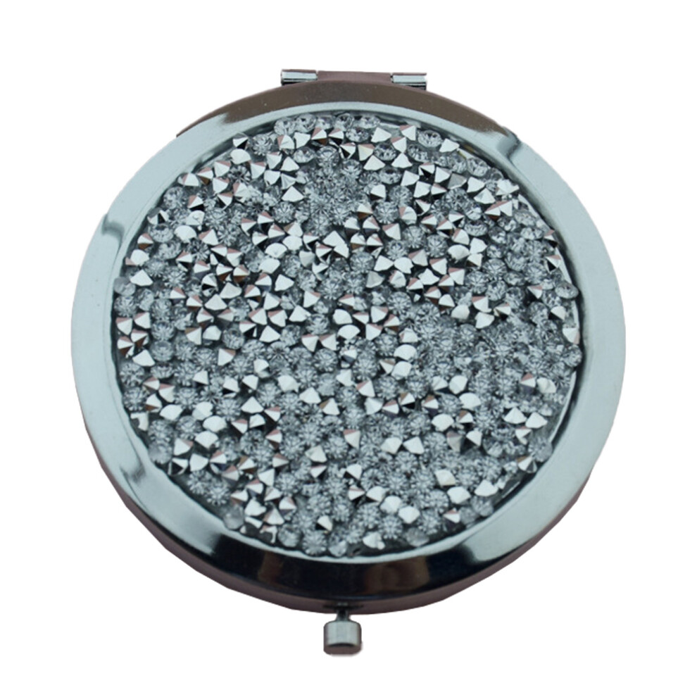 Elegant Compact Mirror, Portable Travel Makeup Accessory, Magnifying Mirror Ensuring Flawless Makeup Application For On-The-Go Beauty Enthusiasts