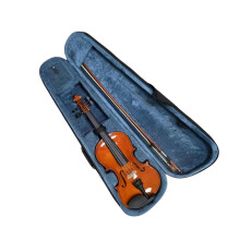Acoustic Violin Practice Violin for Adults Size 4/4 Fully Pressed Solid Wood (Red, 3/4) 3/4 Red