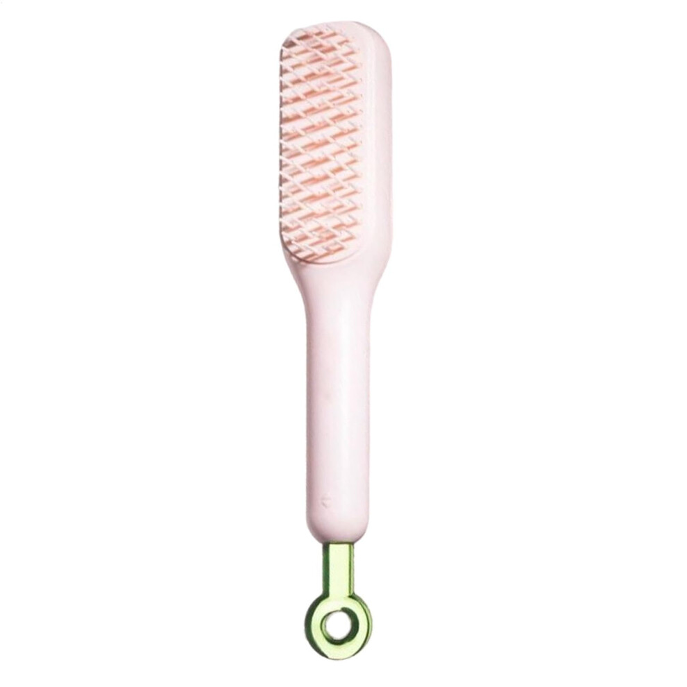 Unisex Pink Scalp Massage Hair Brush With Antistatic Bristles, Telescopic Comb For Hair Growth