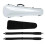 Violin Case 4/4 Carbon Fiber Lightweight Triangular Case Hygrometer Portable White 1