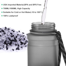 BPA-freie Wasserflasche, gesundheitlich unbedenkliches Material (Tritan-Copolyester), tragbarer Trinkbehälter für Outdoor-Aktivitäten, vielseitig