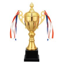 Trophy Cup One Piece 11 Inch Gold Metal For Soccer Awards And Sports Meeting Competitions