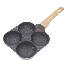 NonStick Egg Frying Pan Induction Compatible Mini Omelette Pan With Heat Resistant Wood Handle Kitchen Pancake Cooker