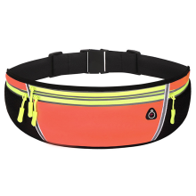 Veilige heuptas voor workouts, slanke hardloopriem met verstelbare taille, voorzien van reflecterende strepen voor veilige activiteiten in het donker.