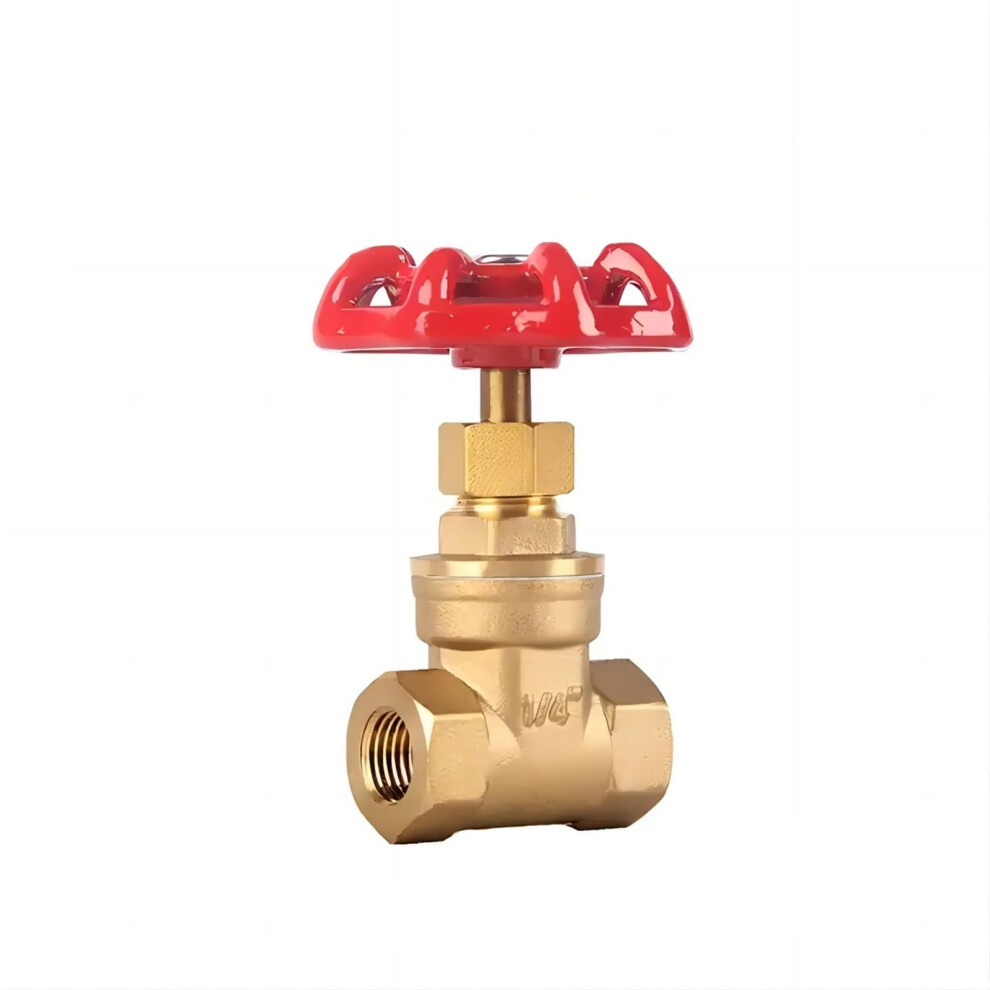 Relief Valves 1Inch Brass Manual Gate Valve 2Way Female Thread With Yellow Steel Wheel Handle 9339159742761