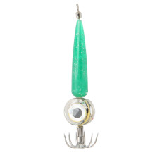 Jig per calamari da pesca con design luminoso, lampada a LED ad alta luminosità che si illumina automaticamente in acqua, forma dell'occhio per la