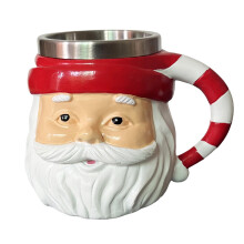 Christmas Santa Resin Coffee Mugs With Lid Festival Cup Holiday