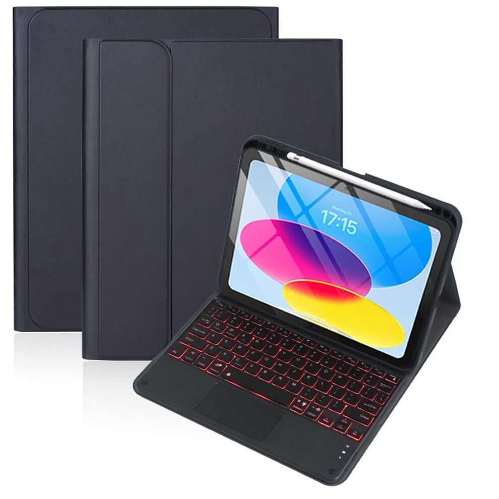 Keyboard Case For Ipad 9Th7th Gen 10.2In Pro 10.5In Air 3Rd Gen 7Color Backlit Trackpad Detachable Pencil Holder Black 9001264370268