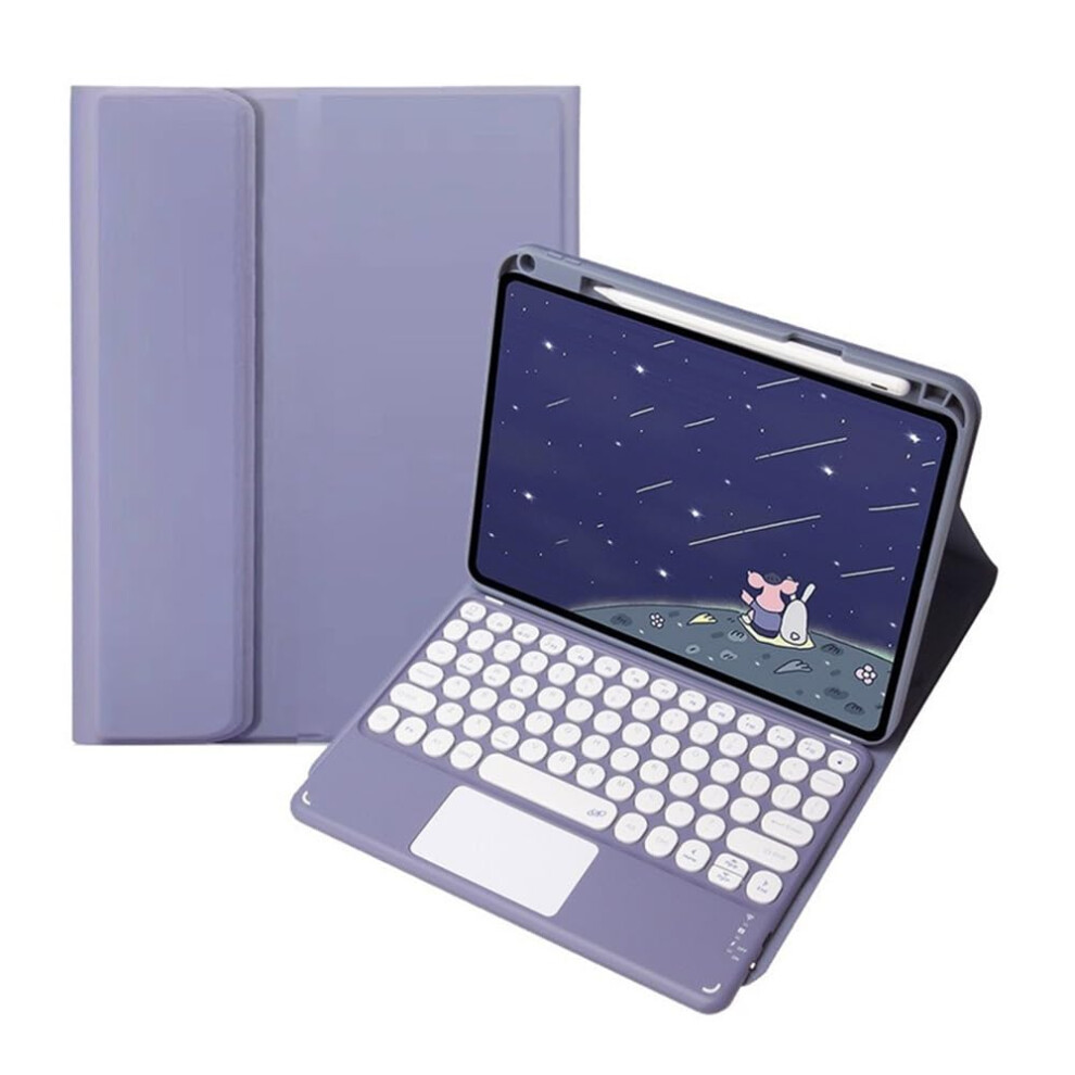 Detachable Keyboard Case For 11Inch Leather Flip Cover With Touch/Normal Keyboard Purple 9339159744048