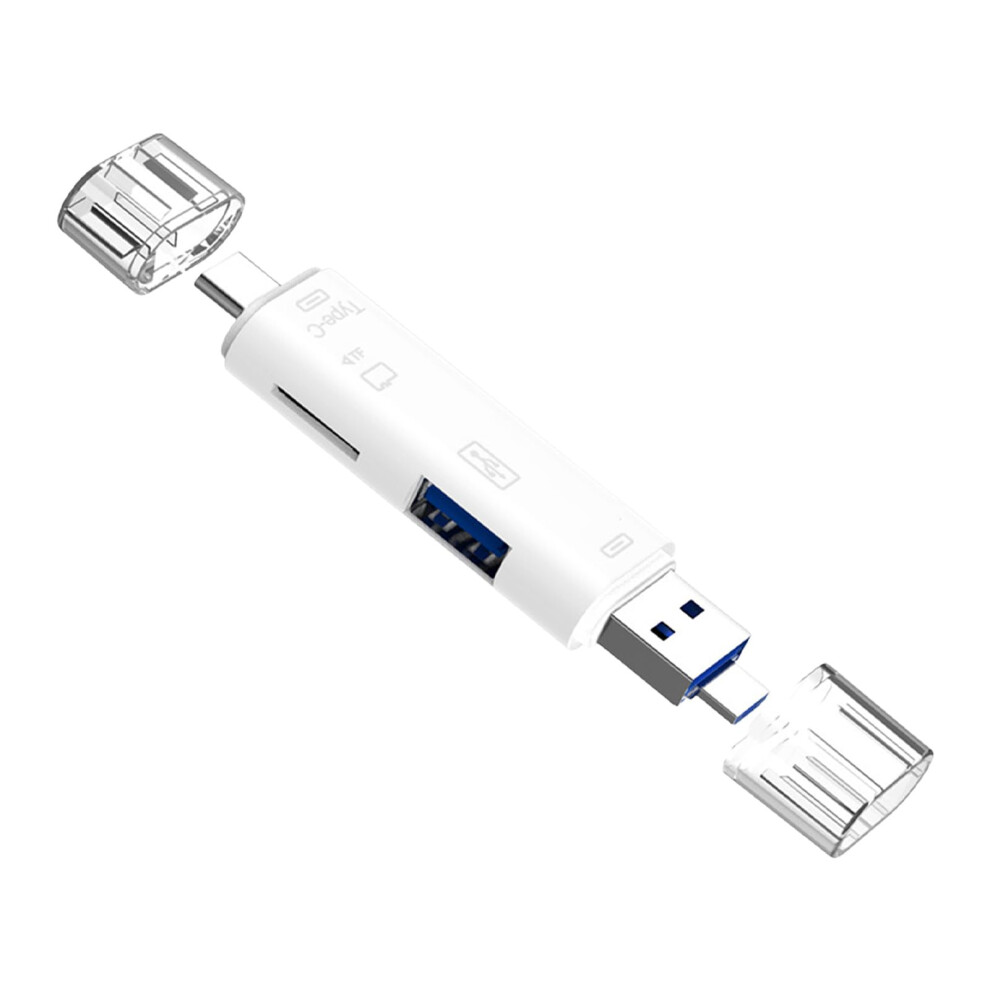 Usbc 5In1 Sd Tf Card Reader For Smartphone Tablet Laptop White 9001264370077