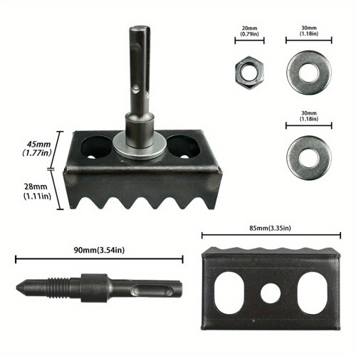 Carbon Steel Construction Hole Maker Square Hole Cutter 2