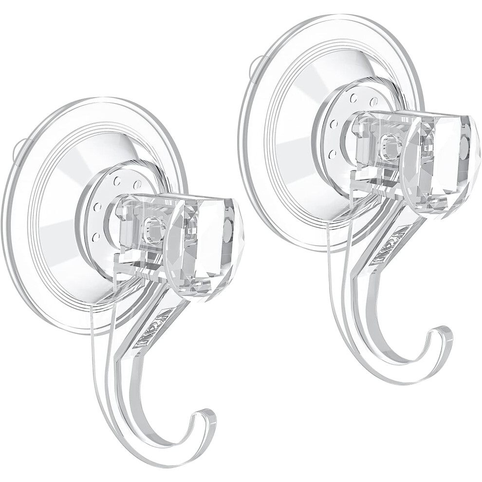 Waterproof Suction Cup Hooks For Hanging Towel Bathrobe Loofah Sponge, Utility Hooks Clear Plastic Hooks For Kitchen Bathroom Window Wall Glass Door ( 9454554842707