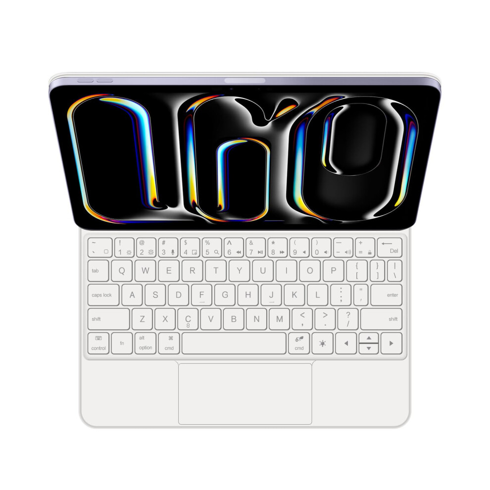 Keyboard Case For Ipad 11Th Gen A16 2025 & 10Th Gen 10.9Inch 2022, Cantilever Stand, Trackpad, 7Color Backlight, White 9119770211293