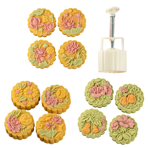 Unique Pattern Festival Mooncakes Molds-Persimmons and persi 1