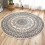 Ombre Hippie Mandala Στρογγυλή ταπετσαρία τοίχου, ανθεκτική στην υγρασία και 3