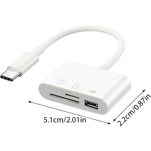 USB C To Memory Card Reader Adapter  Speed For Photographers Vloggers SD & Micro SD Card USBC 2