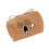 Aesthetic Smile Patterned Nylon Toiletry Bag with Large-Khaki 1