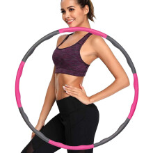 Bambolê modelador de cintura, design desmontável e tamanho ajustável, equipamento de fitness para fortalecimento do core e queima de gordura,