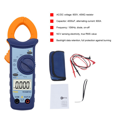 Advanced Auto Ranges Clamp Multimeter With Relative Value Mode 1