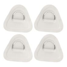 4 Stück D-Ring-Patch, Edelstahl-D-Ring-Pad für